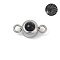 201 Stainless Steel 100 Languages I love you Projection Connector Charms, with Glass, Flat Round, Stainless Steel Color, 8x16.5x7.5mm, Hole: 3mm