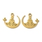 Ion Plating(IP) 304 Stainless Steel Charms, Laser Cut, Yoga Charm, Golden, 13x14.5x1mm, Hole: 1.6mm