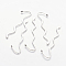 Zinc Alloy Wavy Bookmarks, Lead Free & Cadmium Free, Antique Silver, 86x24x1mm, Hole: 2.5mm