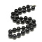 Natural Dyed & Heated Black Agate Beaded Necklaces, with Alloy Lobster Clasps, Round, Dyed, 18.8 inch~19.2  inch(48~49cm), round: 10mm