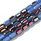 Electroplate Glass Beads Strands, Faceted, AB Color, Column, Royal Blue, 3x5mm, Hole: 1mm, about 79pcs/strand, 16.5 inch(42cm)