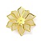 Brass Iron Cabochons, Cadmium Free & Lead Free, Flower, Golden, 47x7mm
