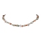 Natural Rutilated Quartz Chip Beaded Necklace, Stainless Steel Color, 15.94~15.98 inch(40.5~40.6cm)