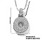 Elegant Brass Micro Pave Clear Cubic Zirconia 3D Initial Necklaces, Perfect Gift for Her, Platinum, Letter O, 15.75 inch(40cm)