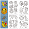 GLOBLELAND 4 Sheets Tiger Leopard Lion Wolf Water Soluble Hand Sewing Stabilizers for Fabric 11.6x8.2 Inch Embroidery Stitch Practice Embroidery Patterns Transfers for Embroidery Beginners