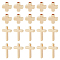 Cross Jewelry Making Finding Kit, Including Brass Beads and Charms, Real 18K Gold Plated, 40Pcs/box