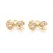 Brass Micro Pave Cubic Zirconia Charms, Bowknot, Long-Lasting Plated, Nickel Free, Real 18K Gold Plated, 6.5x11.5x3.5mm, Hole: 1.5mm
