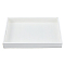 Rectangle PU Imitation Leather Jewelry Display Trays, for Necklaces, Bracelets, Rings, Earrings Storage, White, 28.25x20.1x3.2cm