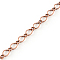 Iron Figaro Chains, Curb Chains, with Spool, Soldered, Red Copper, 5.7x3.8x0.5mm, about 328.08 Feet(100m)/roll