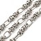 304 Stainless Steel Link Chains, Unwelded, Oval with knot, with Spool, Stainless Steel Color, 22x7x7mm, 5m/roll