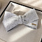 Fashionable Versatile Bowknot Velvet Hair Barrettes for Women Girl, Light Grey, 135x85mm