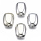 CCB Plastic Beads, for DIY Jewelry Making, Rectangle, Platinum, 19x14x8mm, Hole: 1.5mm, about 310pcs/500g