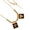 Handmade Mixed Color Beaded Cross Heart Pendant Necklace, Gold Chain