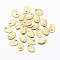 304 Stainless Steel Charms, Stamping Blank Tag, Oval, Real 18K Gold Plated, 7x5x0.8mm, Hole: 1mm