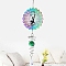 Stainless Steel 3D Wind Spinners, Glass Teardrop Charm Wind Chime for Outdoor Yard Garden Patio Hanging Decoration, Angel & Fairy, 300x100mm