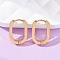 304 Stainless Steel Huggie Hoop Earrings, Oval, Golden, 17x12.5x3mm, Pin: 1mm