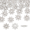 FINGERINSPIRE 40 PCS Rhinestone Buttons 0.6 inch Crystal Rhinestone Buttons Without Hole Silver Alloy Shank Buttons for Garment Accessories Snowflake Shape Button for Clothes Bags Hats Decoration