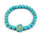 Minimalist European Style Constellation Synthetic Turquoise Beaded Stretch Bracelets for Women, Cancer