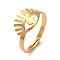 304 Stainless Steel Hollow Adjustable Rings, Golden, Eye, US Size 6 1/4(16.7mm), Wide: 2~9.5mm
