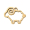 201 Stainless Steel Pendants, Sheep Charms, Real 18K Gold Plated, 12.5x16x1mm, Hole: 1.4mm