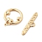 Brass Toggle Clasps, Cadmium Free & Nickel Free & Lead Free, Ring, Real 18K Gold Plated, Ring: 18x13.5x1.5mm, Hole: 1.6mm; Bar: 21x5x1.5mm, Hole: 1.6mm