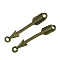 Tibetan Style Alloy Arrow Links connectors, Cadmium Free & Nickel Free & Lead Free, Antique Bronze, 37x6x2mm, Hole: 2mm