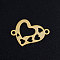 201 Stainless Steel Links connectors, Heart, Golden, 12x17x1mm, Hole: 1.4mm