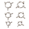 6Pcs 3 Style 304 Stainless Steel Spring Ring Clasps, Ring, Stainless Steel Color, 2pcs/style