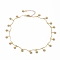 Brass Enamel Flower Pendant Necklaces, with Bar Links and 304 Stainless Steel Lobster Claw Clasps, Yellow, Real 18K Gold Plated, 15-3/8 inch(39cm)
