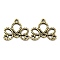 Tibetan Style Alloy Links Connectors, Cadmium Free & Nickel Free & Lead Free, Flower, Antique Bronze, 21x21x1.5mm, Hole: 1mm