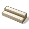 2Pcs 2 Styles Imitation Leather Jewelry Ring Display Stands, Rings Jewelry Organizer Holder, Rectangle, Antique White, 20x4~4.05x3.1~5.2cm, 1pc/style