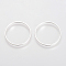 Brass Linking Rings, Lead Free & Nickel Free, Ring, Silver Color Plated, 30x1mm, about 1000pcs/bag