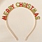 Christmas Theme Alloy Rhinestone Hair Bands for Woman Girls, Word, Colorful, 125mm