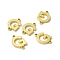Rack Plating Brass Letter Connector Charms, for Personalized Name Necklace Making, Real 18K Gold Plated, Long-Lasting Plated, Cadmium Free & Nickel Free & Lead Free, Letter.G, 14x9.5x1.5mm, Hole: 1mm