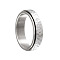 304 Stainless Steel Rotating Spinner Fidget Band Rings for Anxiety Stress Relief, Stainless Steel Color, US Size 9(18.9mm)