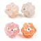 Acrylic Handmade Luminous Polymer Clay Rhinestone Beads, Flower, Mixed Color, 20~21mm, Hole: 2mm