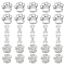 SUNNYCLUE 1 Box 30Pcs 3 Styles Pet Paw Charm Rhinestone Slide Charms Bulk Metal Alloy Crystal Animal Cat Dog Claw Prints Footprint Glitter Art 3D Charms Bead for Jewelry Making DIY Crafts Findings