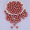 Round Silicone Focal Beads, Plum, 15mm, Hole: 2mm