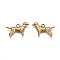 Tibetan Style Alloy Puppy Pendants, Labrador Retriever Dog, Lead Free and Cadmium Free, Antique Golden, 23x14.5x3mm, Hole: 2mm