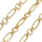 Rack Plating Brass Oval Link Chains, Unwelded, with Spool, Long-Lasting Plated, Cadmium Free & Lead Free, Real 18K Gold Plated, 15x6x1.5mm