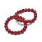 Natural Jade Bead Stretch Bracelets, Round, Dyed, Inner Diameter: 2 inch~2-3/8 inch(5~6cm), Bead: 5.8~6.8mm