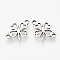 Tibetan Style Alloy Links connectors, Clover, Cadmium Free & Lead Free, Antique Silver, 12x15x1.5mm, Hole: 1.5mm, about 2120pcs/1000g
