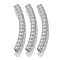 304 Stainless Steel Curved Tube Beads, Stainless Steel Color, 37x5mm, Hole: 3mm