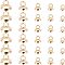 100Pcs 5 Style 304 Stainless Steel Bead Cap Pendant Bails,  for Globe Glass Bubble Cover Pendant Making, Half Round, Golden, 20pcs/style, 100pcs/box