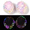 Handmade Luminous Polymer Clay Rhinestone Beads, with Acrylic Daisy Flower & Glass Oval Cabochons, Pen Focal Beads, Pink, 25.5~26x21.5~22x17mm, Hole: 2mm