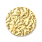 304 Stainless Steel Pendants, Textured, Flat Round Charm, Golden, 35x37x1.5mm, Hole: 1.8mm