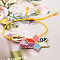 Adjustable Glass Seed Bead Braided Star Charm Bracelets, Colorful