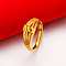 Brass Adjustable Finger Rings, Golden, Flower, Inner Diameter: Adjustable