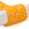 Imitation Jade Glass Beads Strands, Half AB Color Plated, Faceted, Frosted, Rondelle, Orange, 2.9~3.3x2mm, Hole: 0.7mm, about 144~150pcs/strand, 35~37cm