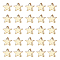 Brass Beads, Long-Lasting Plated, Star, Real 14K Gold Plated, 6x6x3mm, Hole: 1.2mm, 60pcs/box